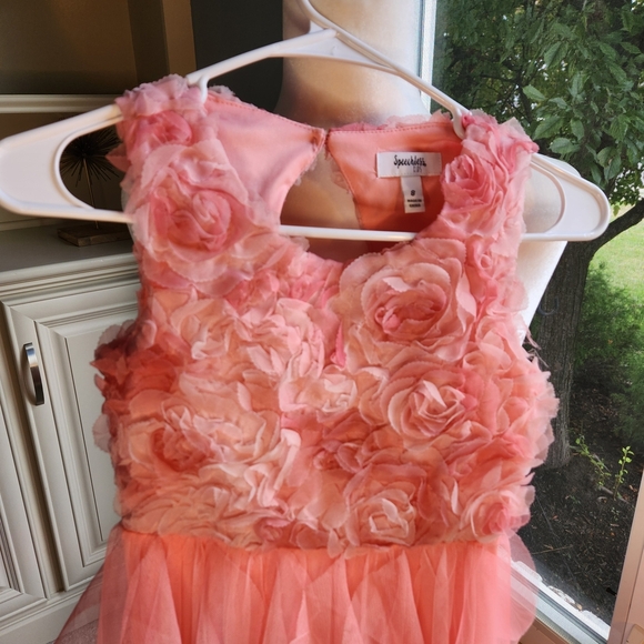 Speechless Coral Floral Kids Dress - Picture 2 of 11